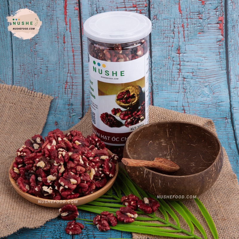 NHÂN HẠT ÓC CHÓ ĐỎ 500gr, NUSHEFOOD, Hàng Nhập Khẩu Cao Cấp, Date Mới Thơm Ngon, Siêu Dinh Dưỡng