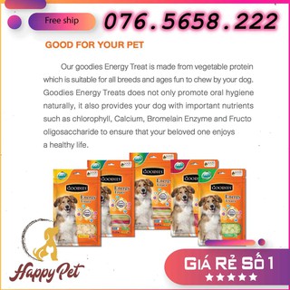 [ RẺ NHẤT SHOPEE ] [ 2021 ] XƯƠNG GẶM SẠCH RĂNG MIỆNG GOODIES ENERYGY TREAT THÁI LAN GÓI 500GRAM