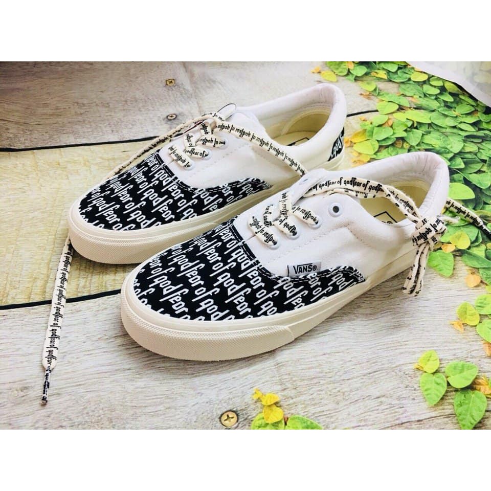 Giày V era Fear Of God, dây chữ, sneaker nam nữ thấp cổ họa tiết chữ | BigBuy360 - bigbuy360.vn