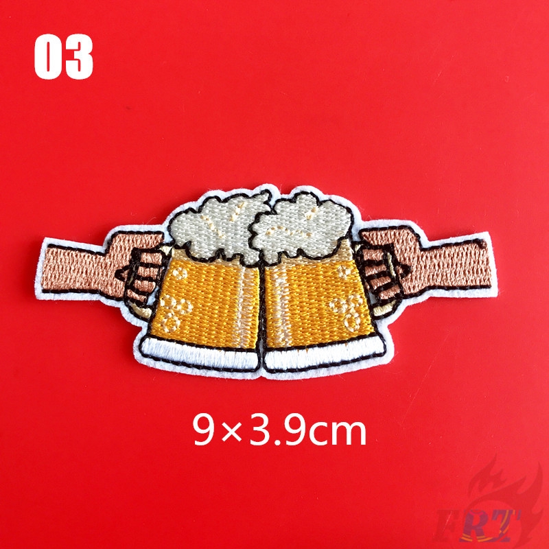 Bộ 1/3 miếng vá ủi/thêu trang trí quần áo hình cốc bia
