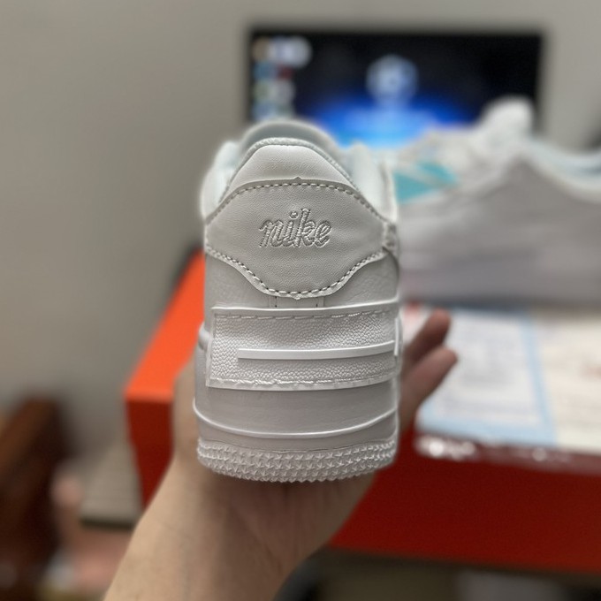 ✔️Giày Af1 Air Force 1 Shadow Trắng Triple White Cao Cấp Fullbox, Giày thể thao af1 cổ thấp shadow trắng cực đẹp