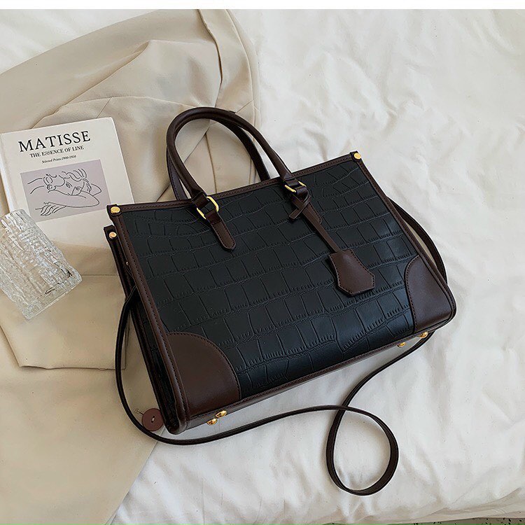 Túi tote da ,túi xách nữ đeo chéo thời trang đựng vừa A4 DT003