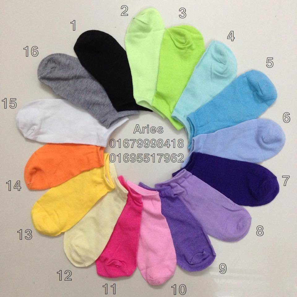 Tất trơn 1 màu lẻ/sỉ 3k/đôi (Aries Cos)