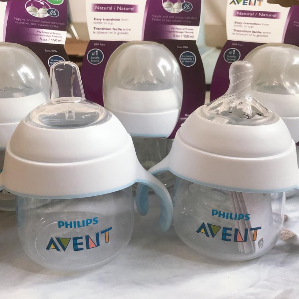 ⭐️Được đổi núm⭐️ Bình tập uống 2 -in-1 Philips Avent cho bé 4M+ 150ml