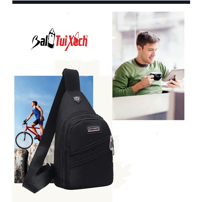 Túi đeo chéo nam, Thời Trang Hàn Quốc 4 ngăn kèm tai nghe | BigBuy360 - bigbuy360.vn