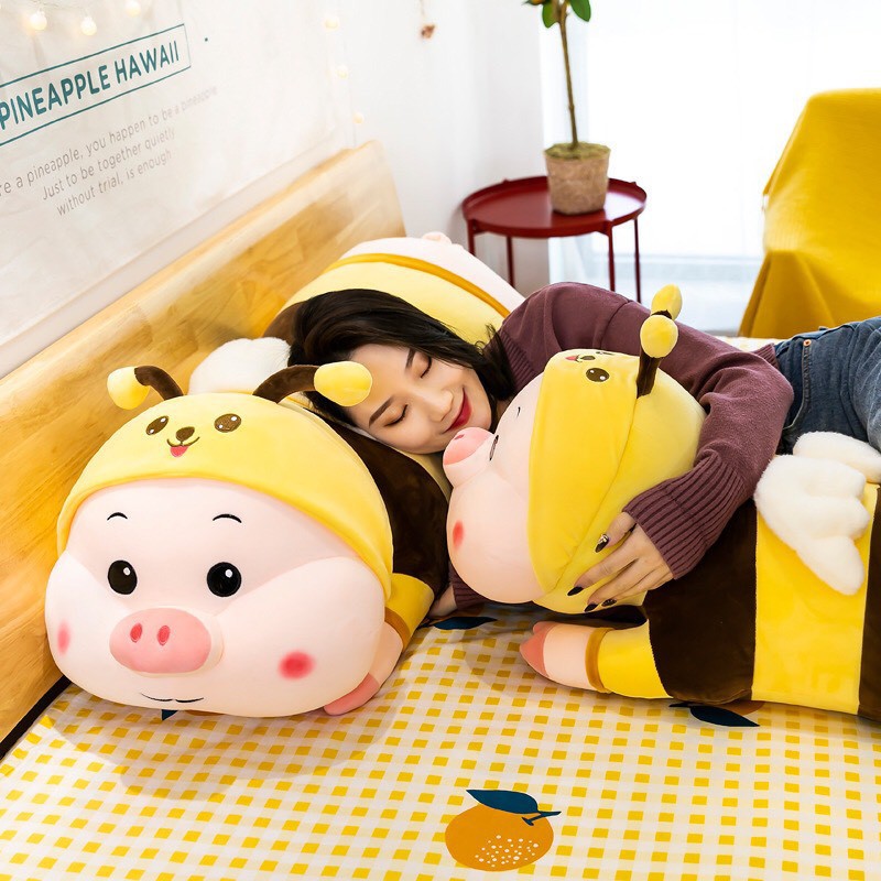 Gấu bông Bee Pig, Heo Ong Chăm Chỉ (60cm---1m2)