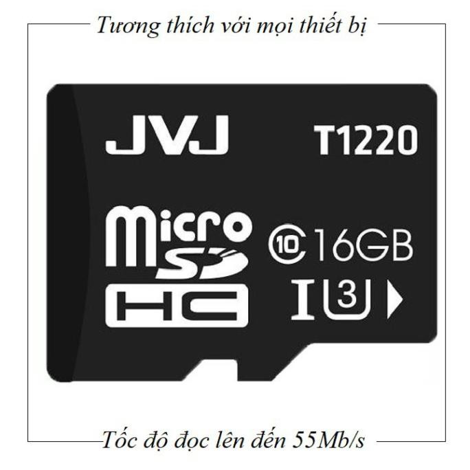 Thẻ nhớ JVJ 16G U3 Class 10 - thẻ nhớ 16G, BH 5 năm, 1 đổi 1, điện thoại android, CAMERA | BigBuy360 - bigbuy360.vn
