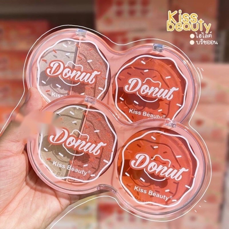 Phấn Bắt Sáng Và Má Hồng Kiss Beauty Donut