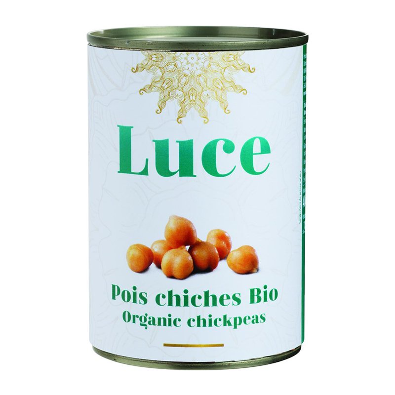 Đậu gà hữu cơ đóng hộp LUCE 400g