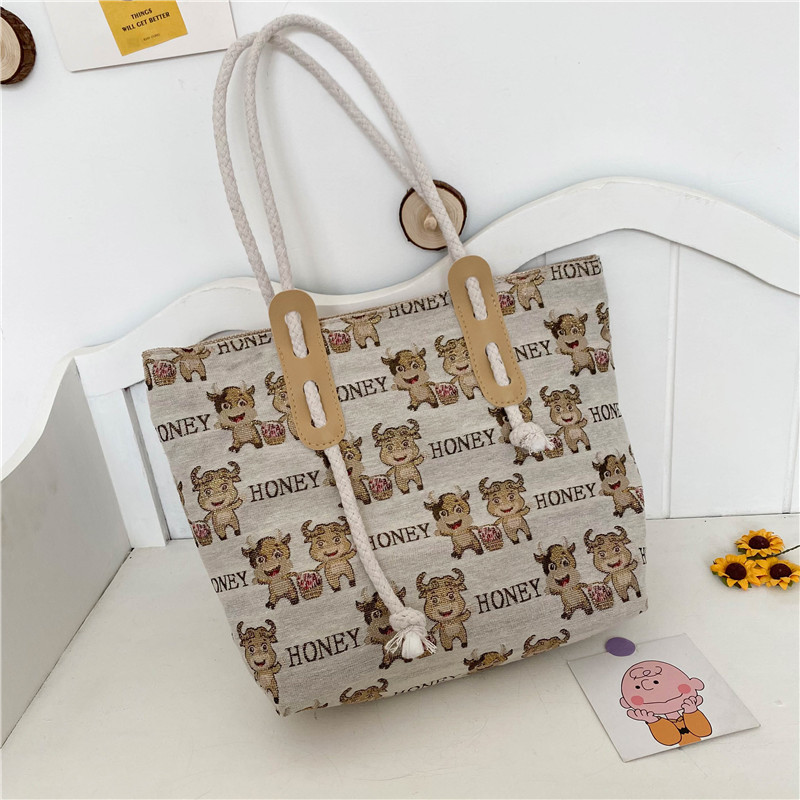 Túi Xách Nữ Vải Bạt Thời Trang Châu Âu