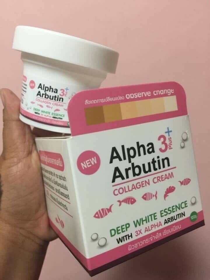 Kem dưỡng thể trắŉg da Alpha Arbutin 3+Plus collągen Cream Thái Lan