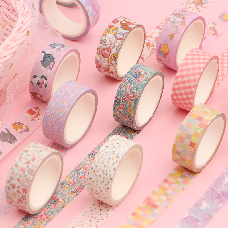 Cuộn băng keo dán trang trí kích thước 1.5cm * 5m xinh xắn tiện lợi