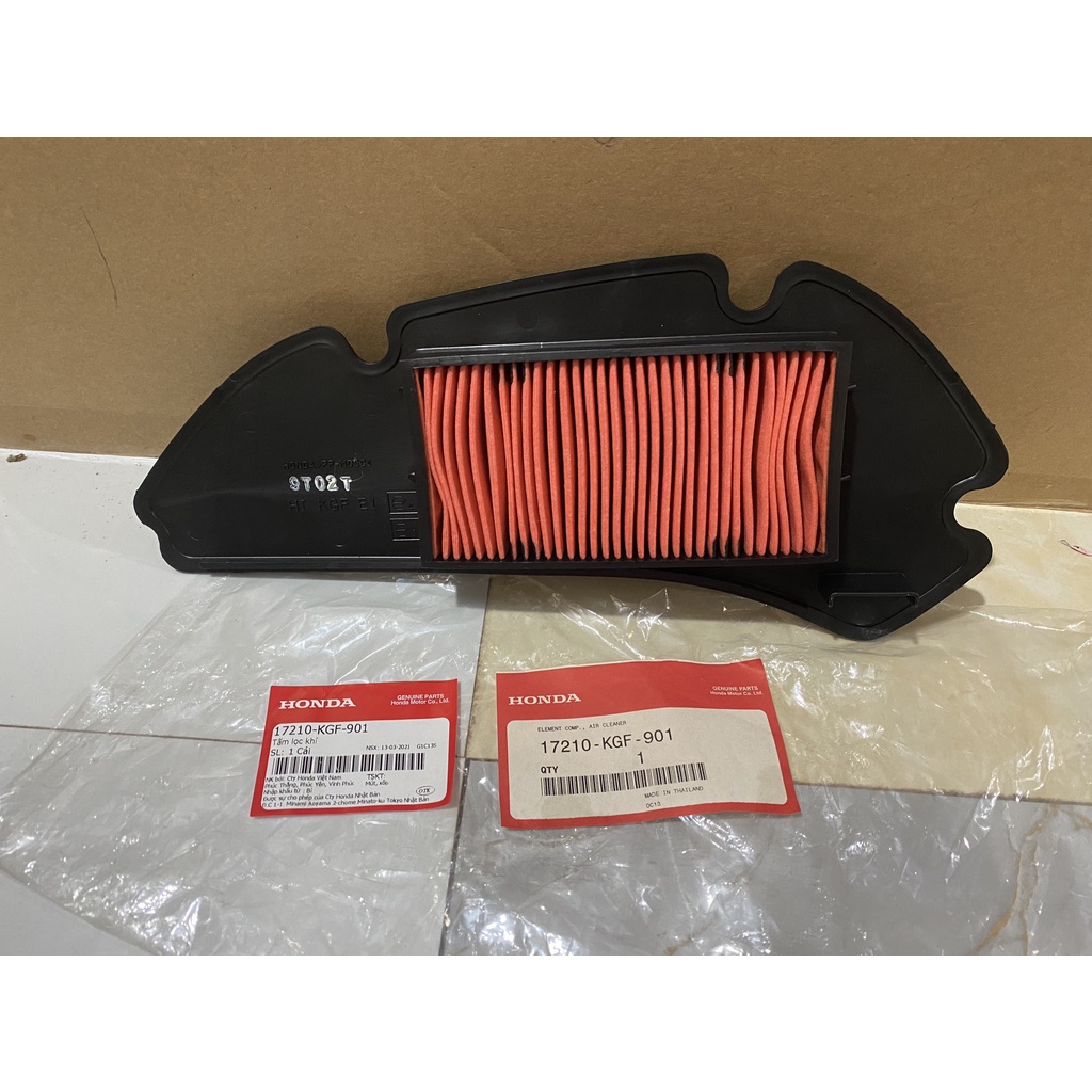 Lọc gió xe máy - tấm lọc khí HONDA SH nhập, SH Ý năm 2009-2010 Hàng Chính Hãng Honda zin 100% mã sp 17210-KGF-901