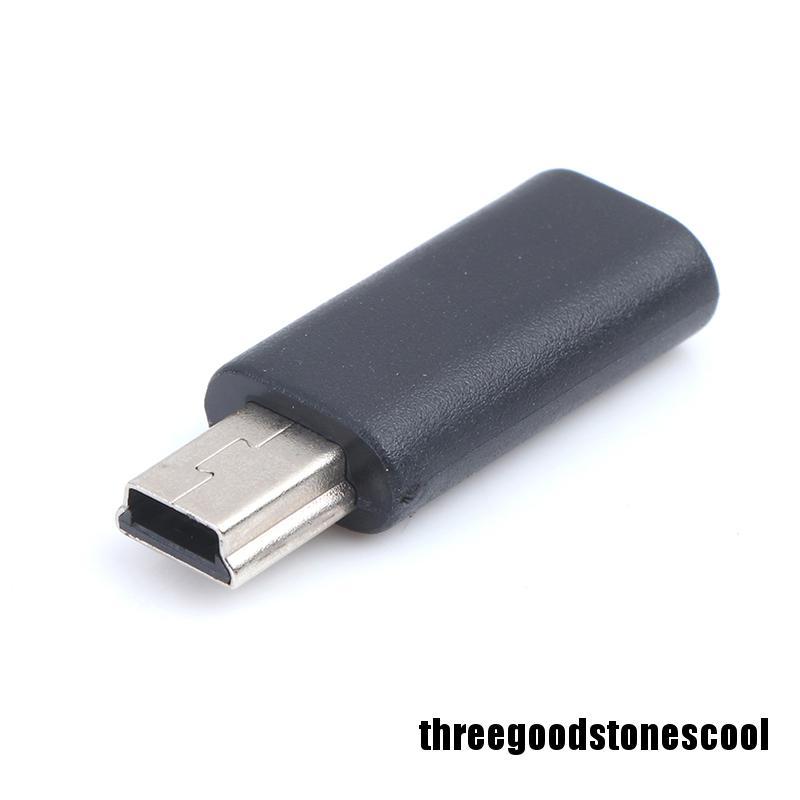 Stone Black Micro Usb Female To Mini Usb Male Adapter Converter