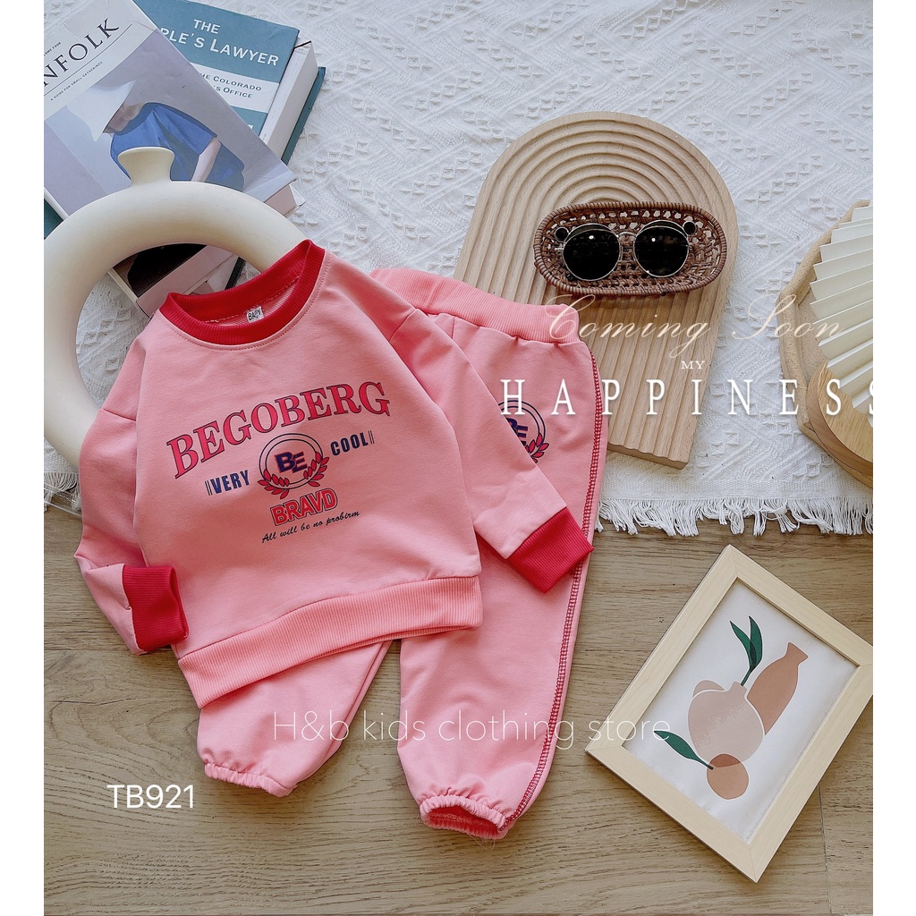 Bộ Nỉ Da Cá Cho Bé Gái - Bộ Thu Đông Dài Tay Sành Điệu DOBO054