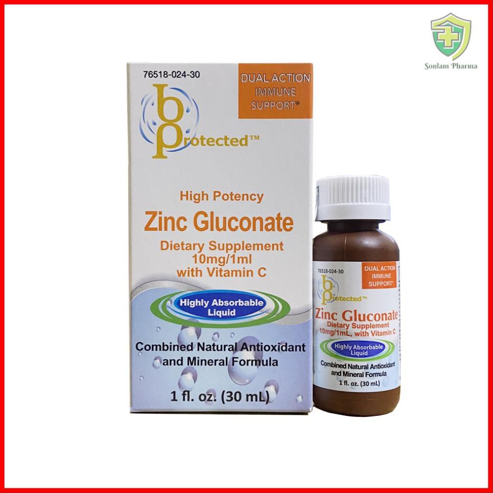 [GIÁ GỐC]  ZinC Gluconate bổ sung Kẽm, vitamin C cải thiện tình trạng biếng ăn của trẻ - Lọ 30ml