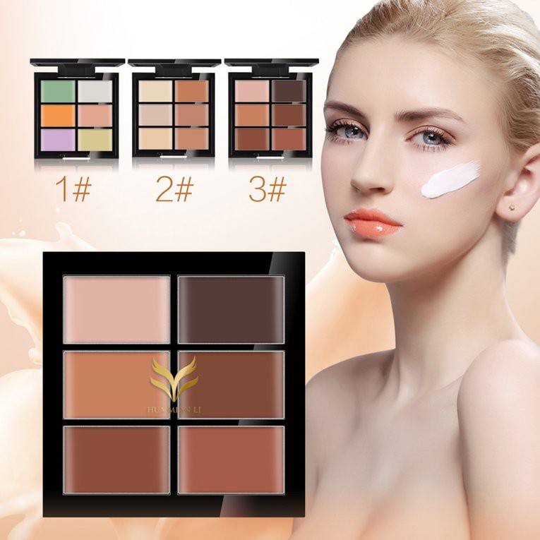 [Hàng mới về] Bảng kem che khuyết HUAMIANLI điểm 6 màu sắc trang điểm tự nhiên | BigBuy360 - bigbuy360.vn