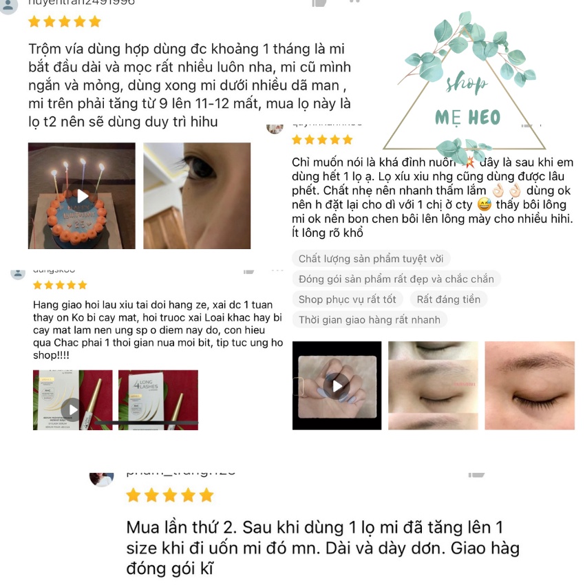 Dưỡng mi Long4Lashes chăm sóc & nuôi dưỡng lông mi chắc khoẻ, mọc dài & dày