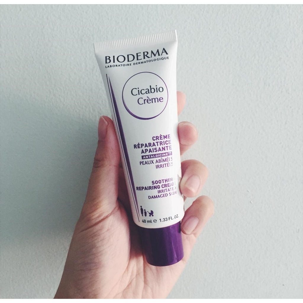 Kem tím dưỡng ẩm phục hồi da Bioderma Cicabio Cream tím