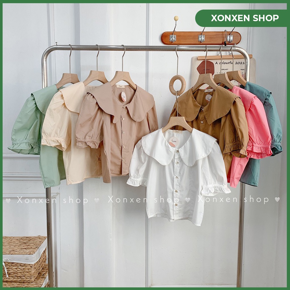 ÁO KIỂU NỮ ÁO KIỂU CROP TOP CỔ BÈO XON XEN ĐĂK LAK FREE SIZE MÃ 94