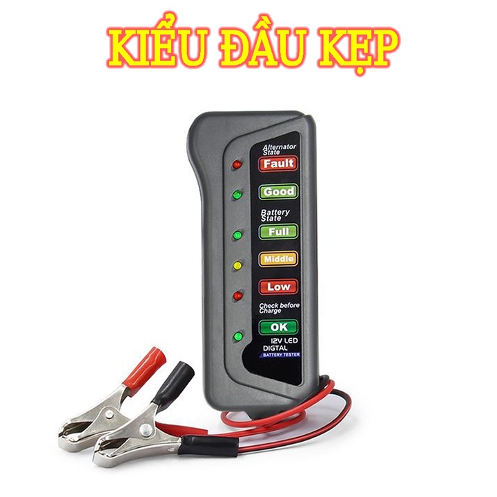 Máy kiểm tra bình ắc quy cao cấp cho xe hơi xe máy 12V 15A