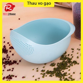 Thau Vo Gạo Kết Hợp Lỗ Sàng Lọc Làm Sạch Thoát Nước Dễ Dàng Tiện Lợi (Màu Ngẫu Nhiên)