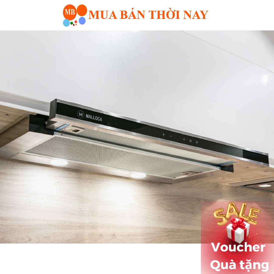 Máy hút mùi âm tủ Malloca K1506 TC (60cm), K1507 TC (70cm), K1509 TC (90cm), máy hút khói khử mùi âm tủ than hoạt tính