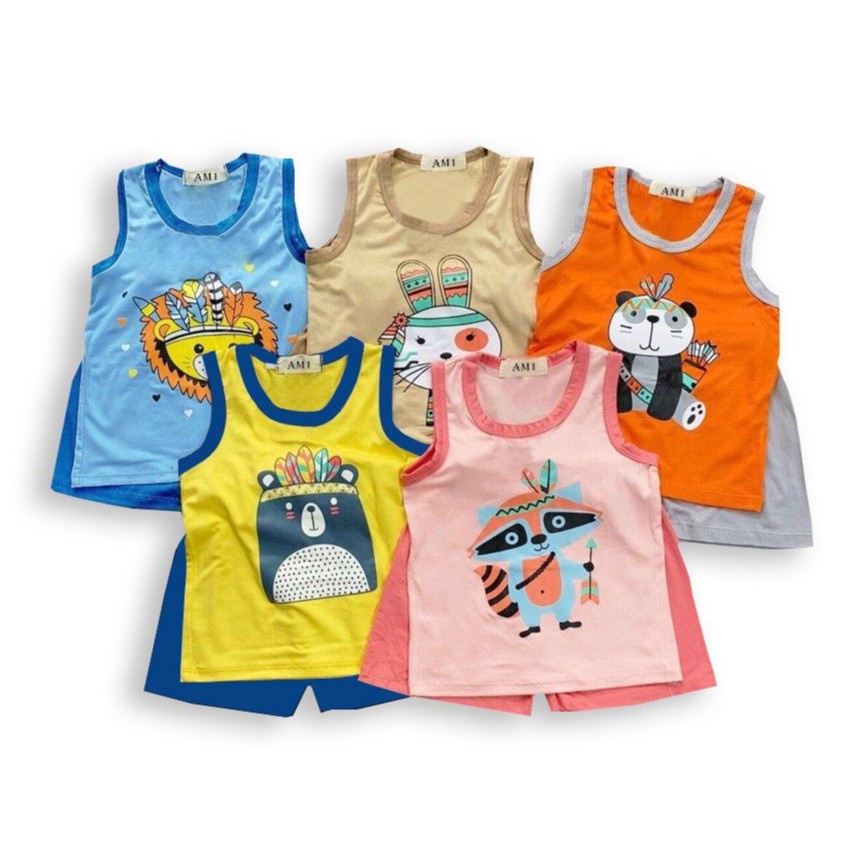 Đồ bộ bé trai và đồ bộ bé gái họa tiết thổ dân 8-18kg AM883