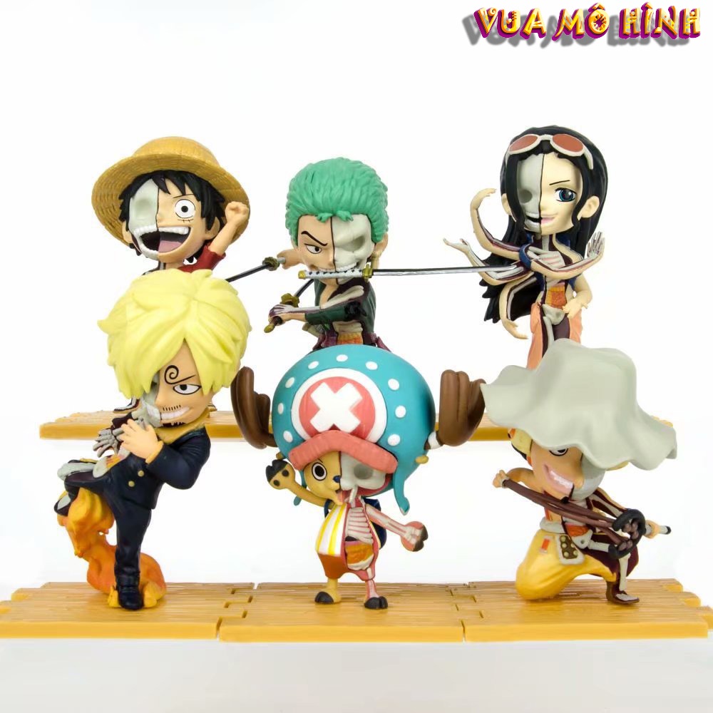 Mô hình One piece- [Hàng chính hãng] Mô Hình các nhân vật băng Luffy mũ rơm Chibi Zombie cực dễ thương cao 10cm