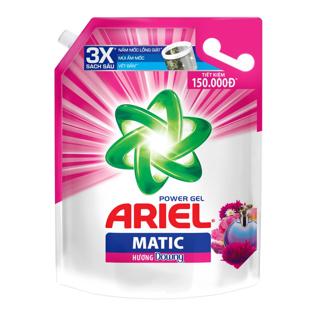 Combo Nước Giặt ARIEL Matic Nắng Mai 4.1KGx2/ Hương Downy 3.9KGx2