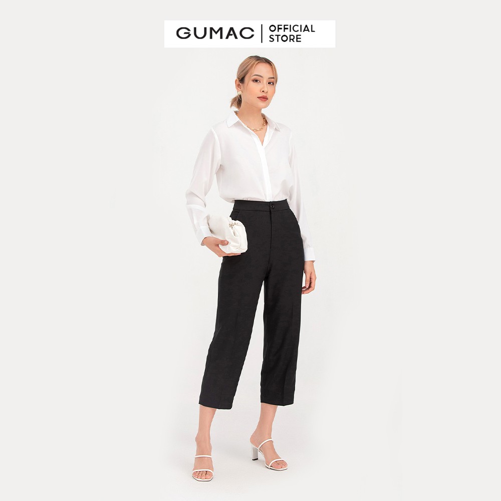 [Mã WABRGU33 giảm 10% tối đa 30k đơn từ 99K] Quần tây nữ ống suông GUMAC form basic công sở QB752