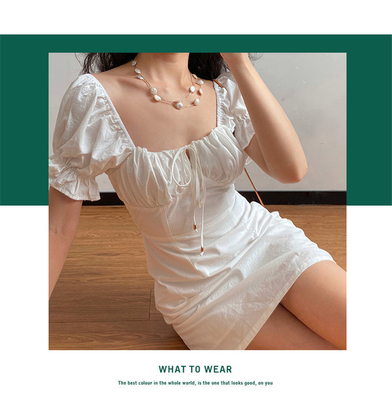 Đầm Tay Phồng Cổ Vuông Xinh Xắn Quyến Rũ Cổ Điển Kiểu Pháp | BigBuy360 - bigbuy360.vn