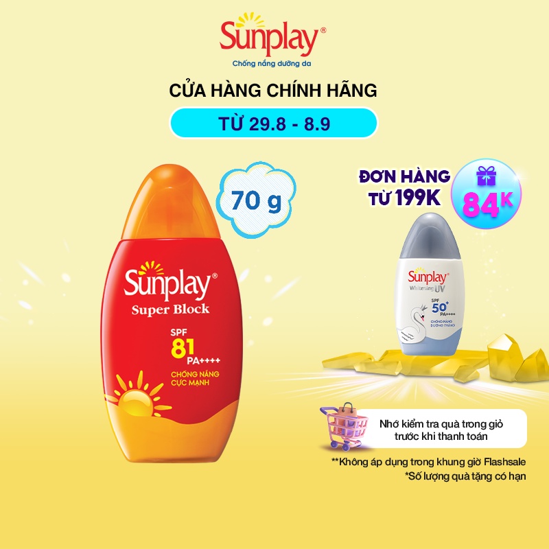 Sữa chống nắng cực mạnh Sunplay Super Block SPF 81, PA++++ 70g
