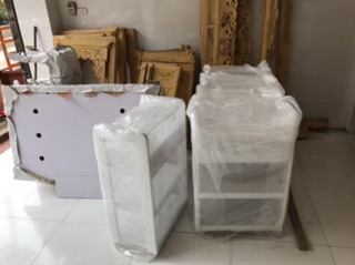 Kệ spa , xe đẩy gỗ 3 tầng spa
