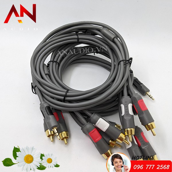 Dây jack 3.5 ra 2 AV Belkin 1.8m