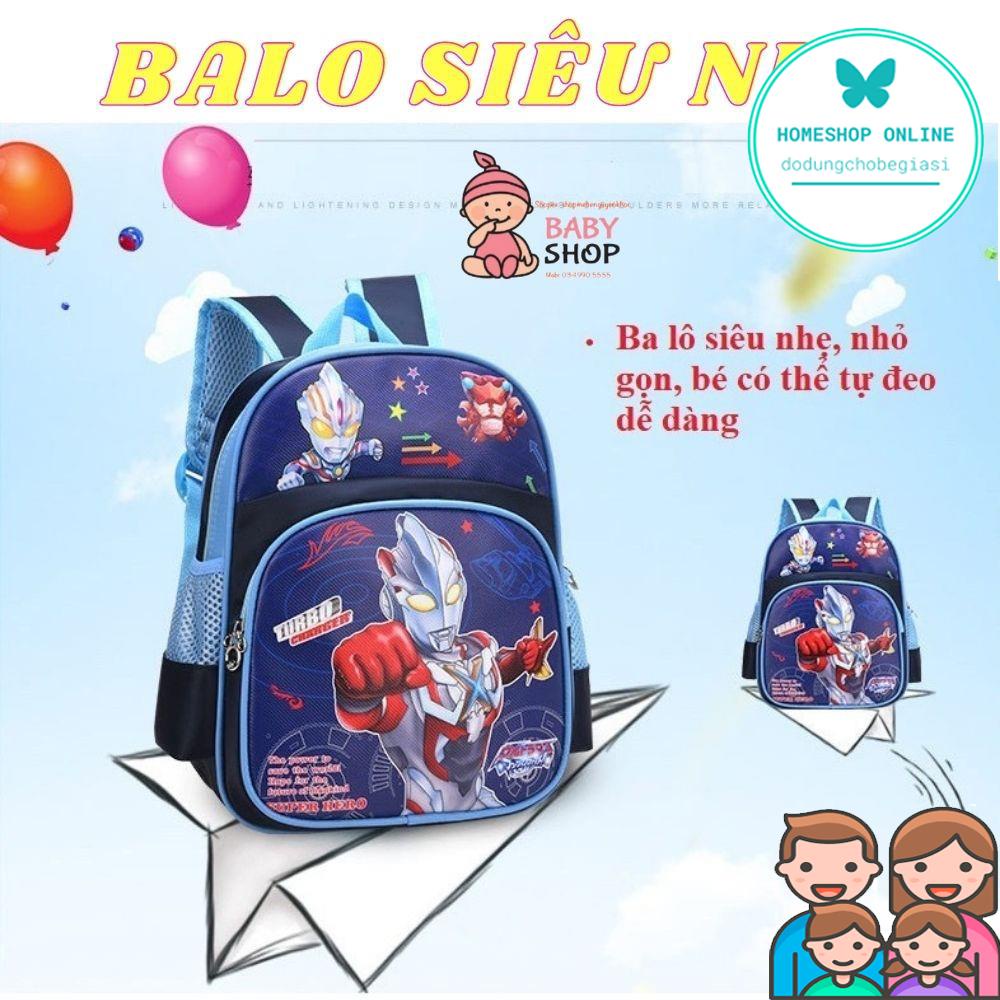 Balo cho bé ,Ba lô Mẫu Giáo Nhà Trẻ bé trai bé gái từ 2 đến 5 tuổi, họa tiết siêu Anh hùng ,Công chúa