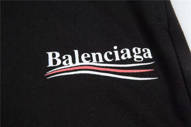 BALENCIAGA Quần Short Thun In Chữ Trẻ Trung Thời Trang Nam