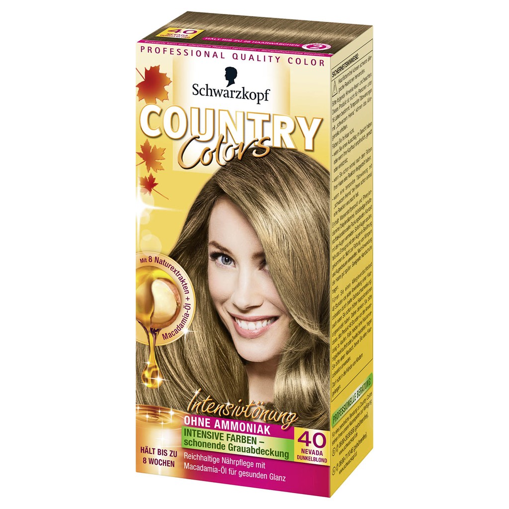Nhuộm tóc Schwarkopf Country Color Màu nâu ánh vàng 40