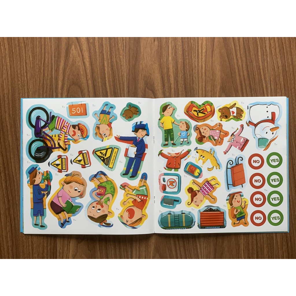 Sách - Sticker Kỹ năng an toàn cho bé - Dành cho trẻ 2-5 tuổi (Lẻ tùy chọn) gần 500 sticker