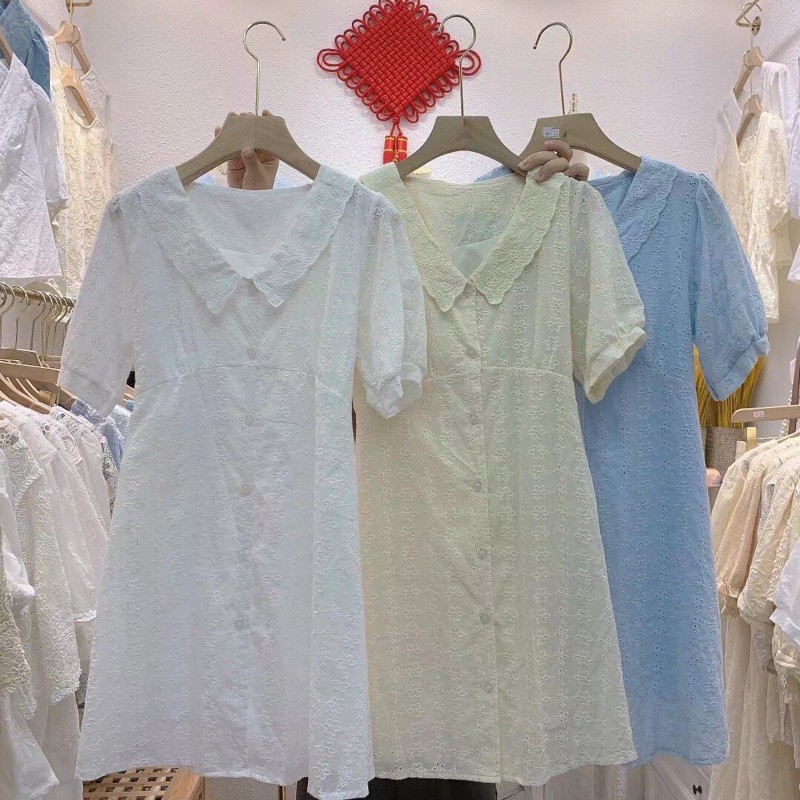 VÁY REN BOI DÁNG CHỮ A CỔ SƠ MI CAO CẤP QUẢNG CHÂU LOẠI 1