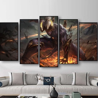 [ mã SRAPR7920 giảm 50%] Bộ 5 Tranh Tráng Gương LMHT Lee Sin 8 Mẫu Tùy Chọn