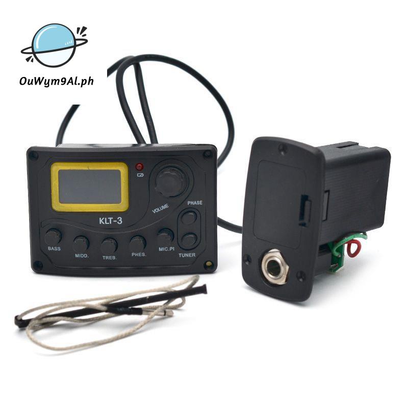 4 Ban Nhạc EQ Equalizer KLT-3 Acoustic Guitar Bass EQ Preamp Với Digital Tuner Guitar Pickup