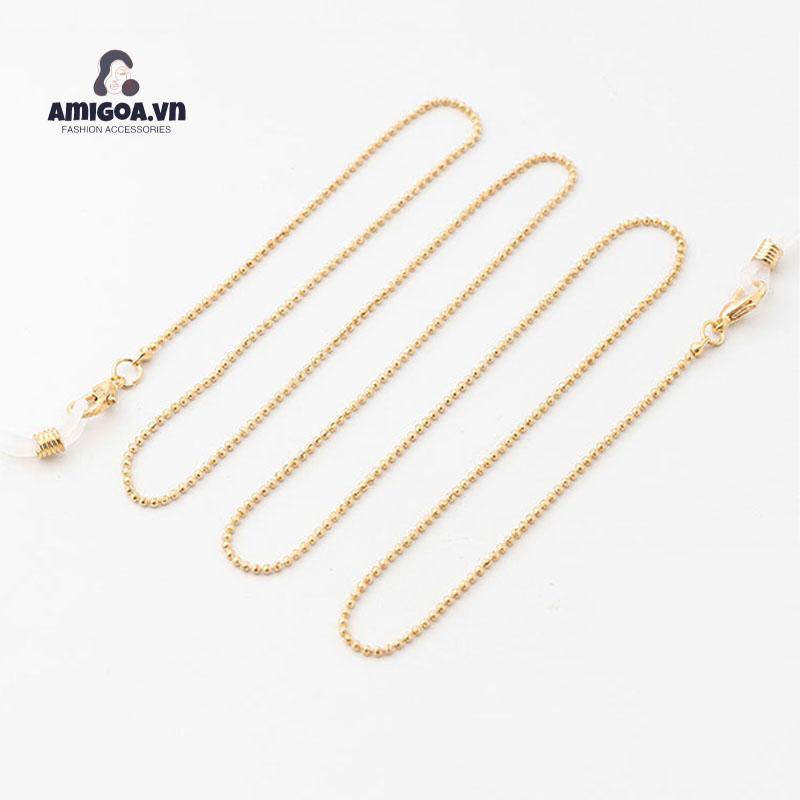 Dây Chuỗi Kim Loại Mạ Vàng Đeo Kính Mắt Chống Rơi Tiện Dụng