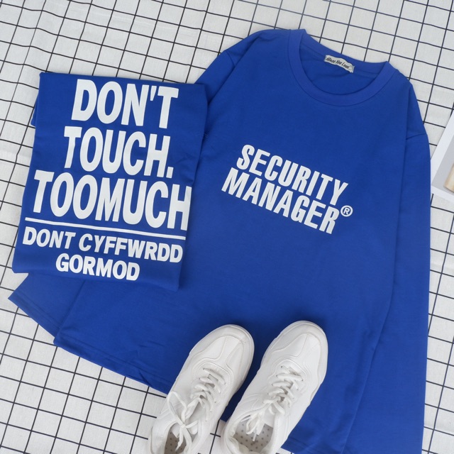 Áo Thun Tay Dài Form Rộng Thu Đông Phong Cách Hàn Quốc Ulzzang Unisex SECURITY MANAGER Cực Hot | BigBuy360 - bigbuy360.vn