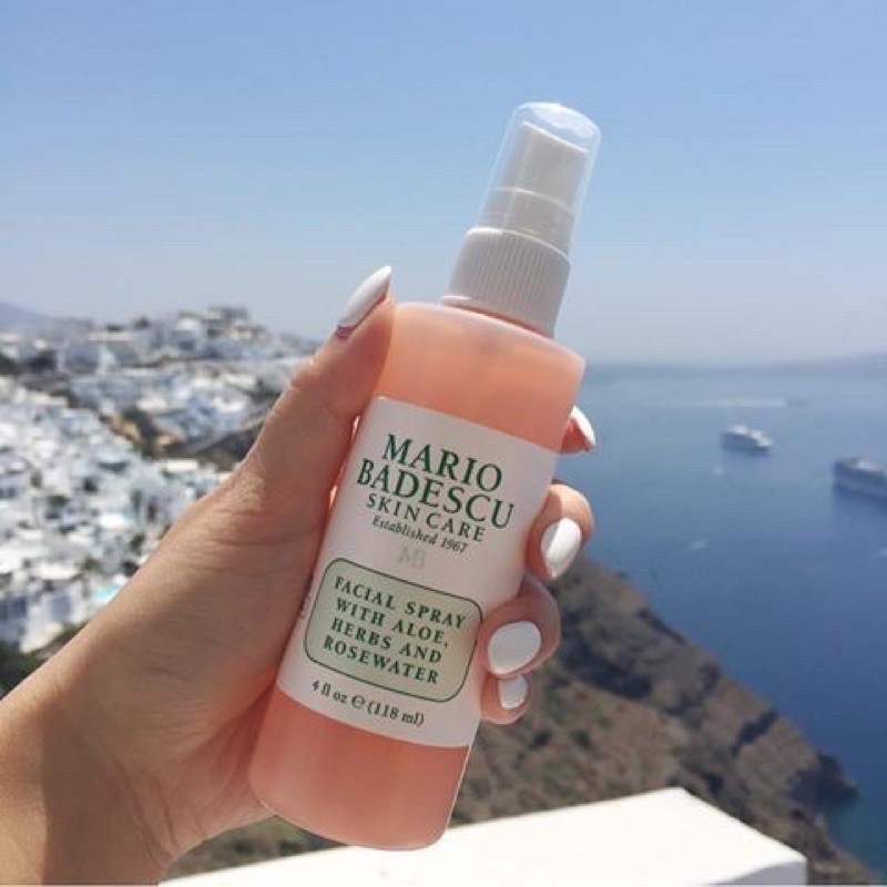 TONER THẢO MỘC MARIO Badescu Facial Spray With Aloe, Herbs & Rosewater 236ml