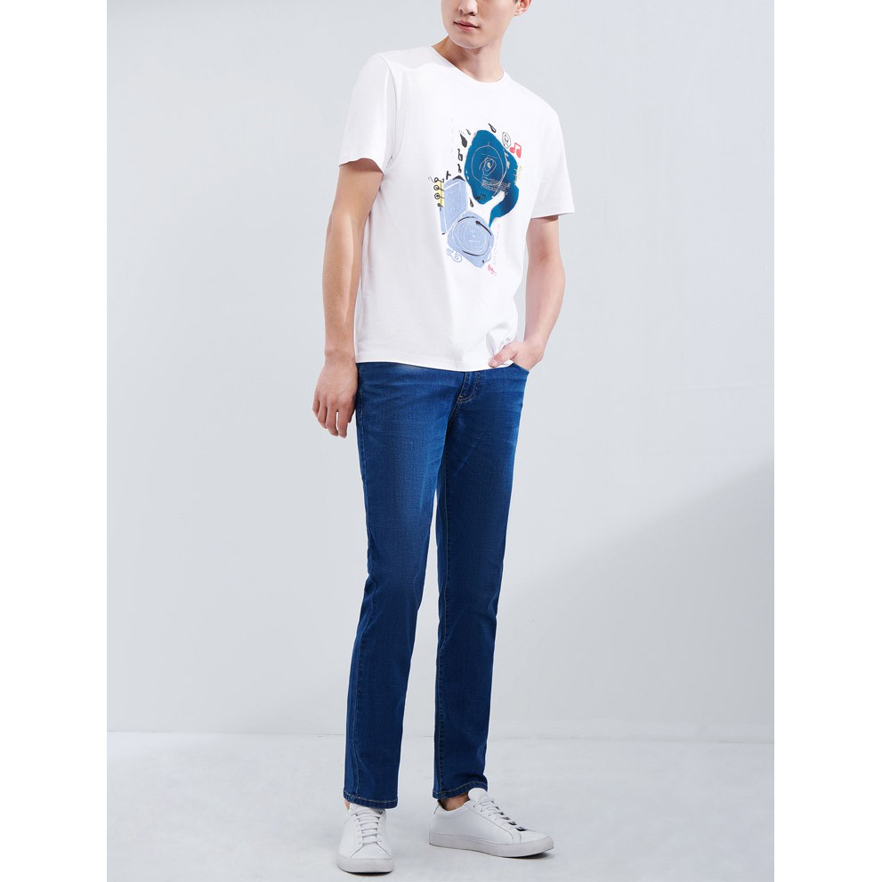 Áo Thun Nam Ngắn Tay HLA Classic Fun Pattern Quality Short Sleeve T-shirt