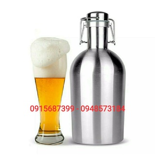 Vỏ bình đựng bia 2 lít , keg bia 2 lít inox 304