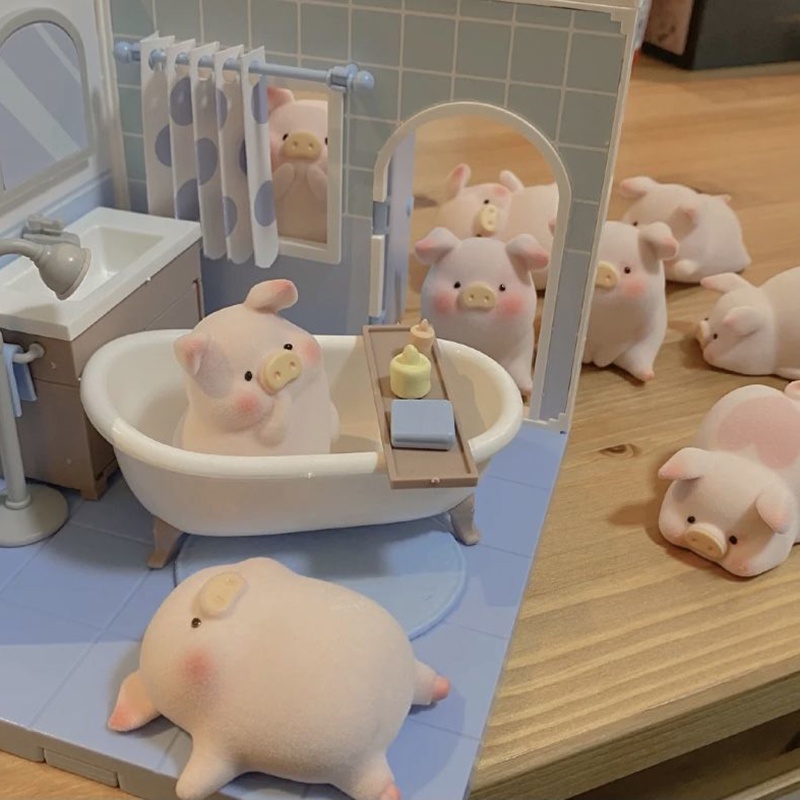 Mô hình chú lợn hồng mini dễ thương trang trí xe hơi độc đáo