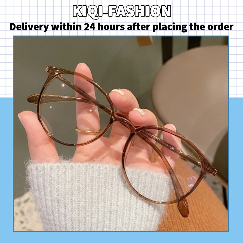 (KIQI-FASHION) COD Mắt Kính Chống Bức Xạ Phong Cách Hàn Quốc Thời Trang Cho Nữ