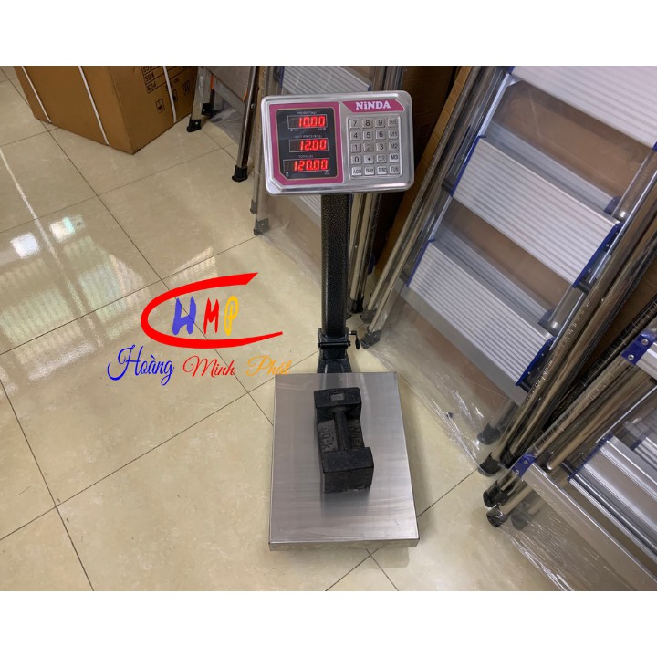 Cân bàn điện tử 100kg 150kg 300Kg NINDA A6 tính giá tiền hàng cao cấp, bàn cân INOX. BH 2 Năm [ CÂN HOÀNG MINH PHÁT ]